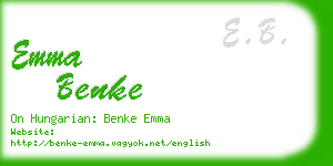 emma benke business card